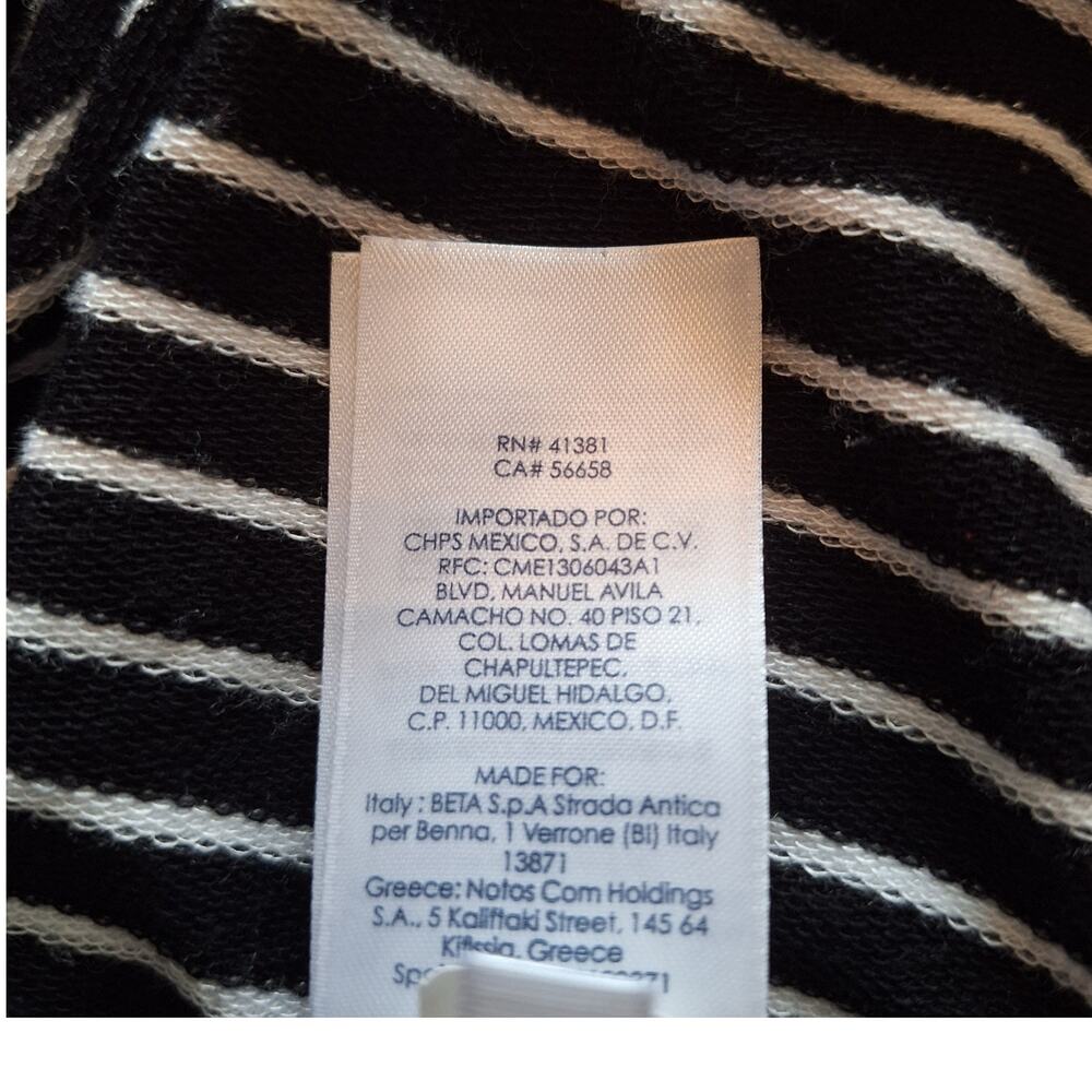 Chaps Oleander Black and White Stripe Sleeveless Dress Size L - Picture 12 of 14